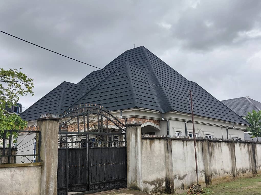 Stone coated roofing tiles project