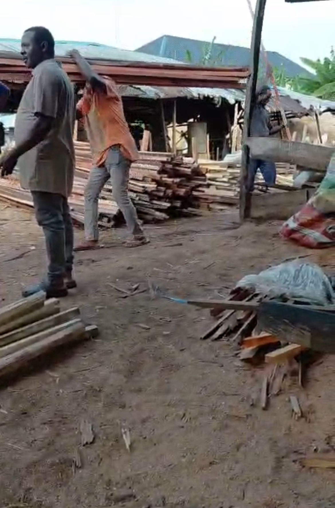 Wood materials at the sawmill source